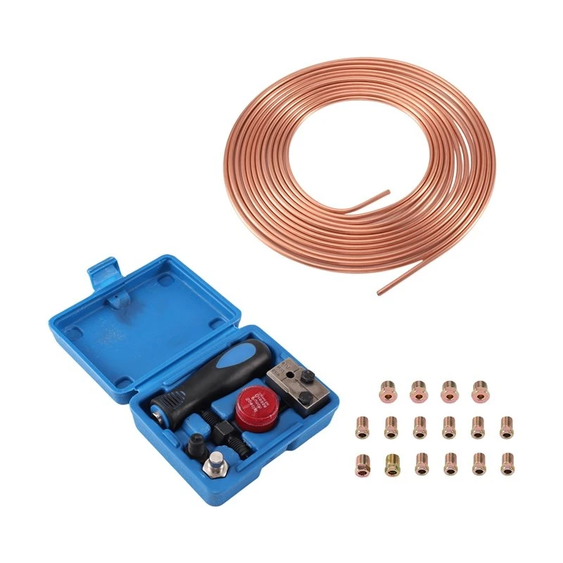 ABFS Professional Hand Held Brake Pipe Flaring Tool SAE Car Double Flare Kit 3/16