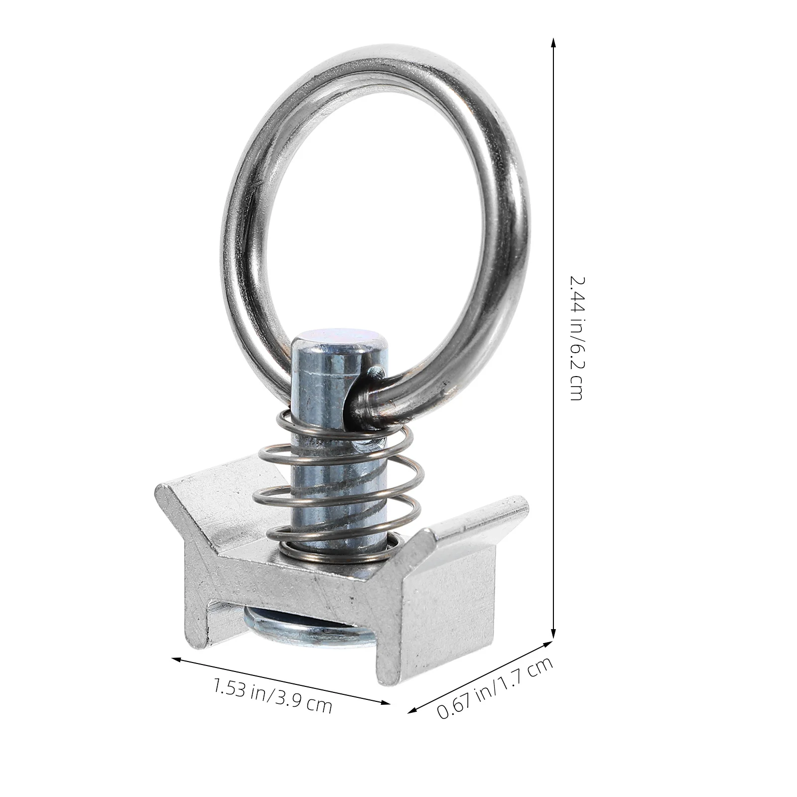 

10Pcs Tie Down Heavy Duty Steel Single Fitting with O-Ring for Truck Bed Cargo Securement Rail Accessories Round