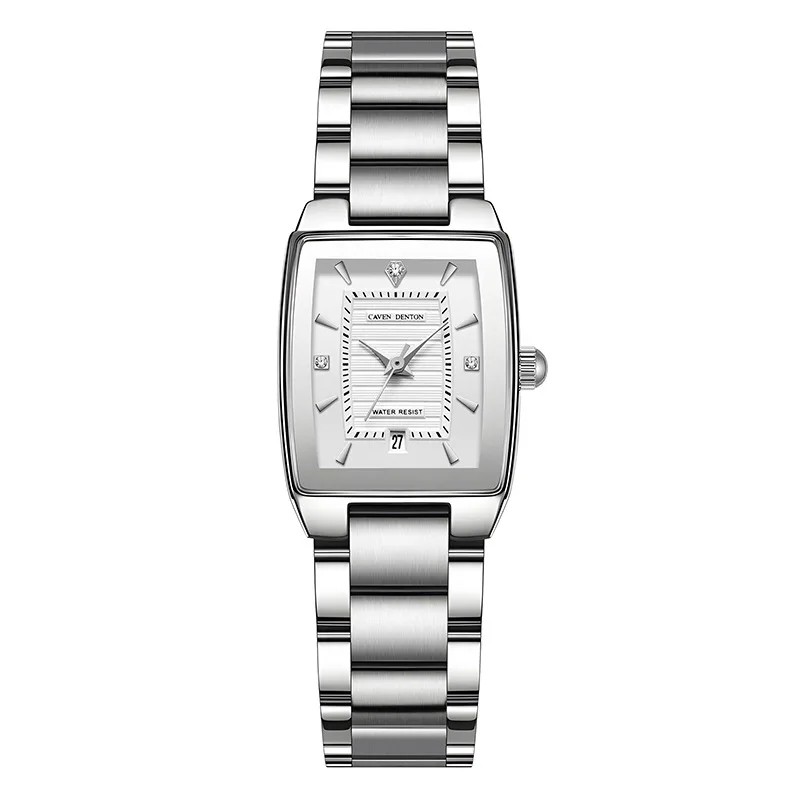 Women's steel belt quartz watch waterproof diamond burst hot stainless steel women's watch small square watch