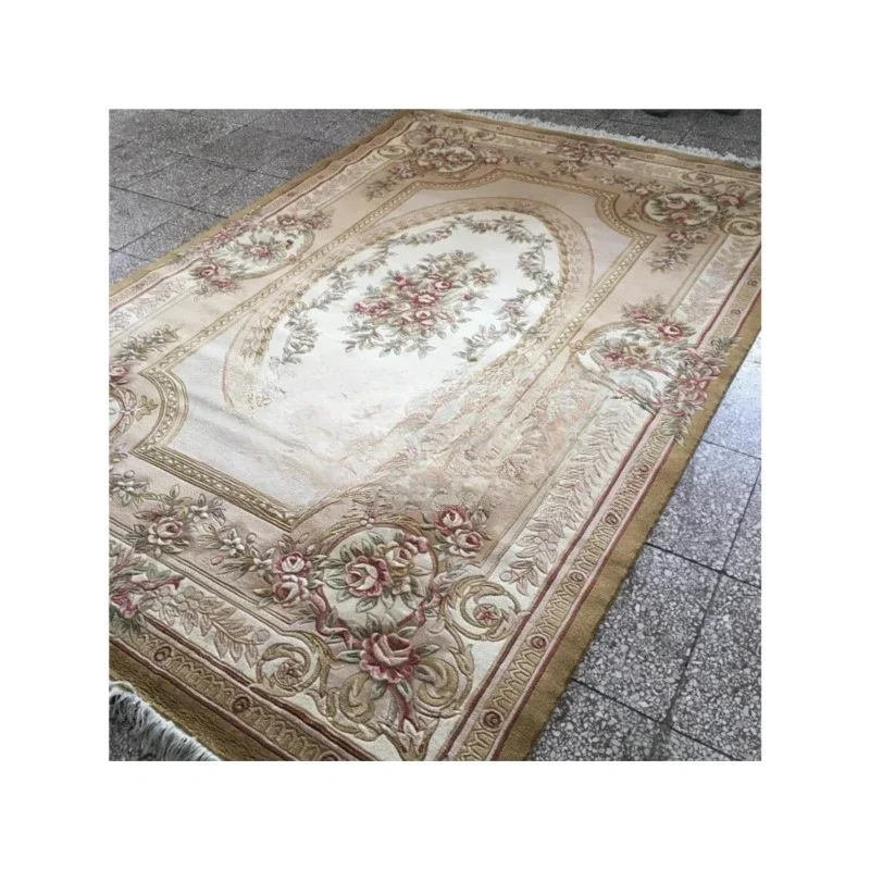 الطوطم الكلاسيكي على شكل زهرة، صوف، منسوج يدويًا، سجادة