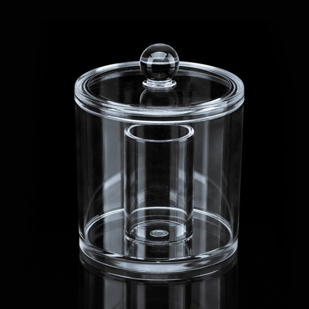 

Transparent Storage Jar for Bathroom Bedroom Organization Cotton Balls Swabs Makeup Accessories Dustproof Acrylic Container