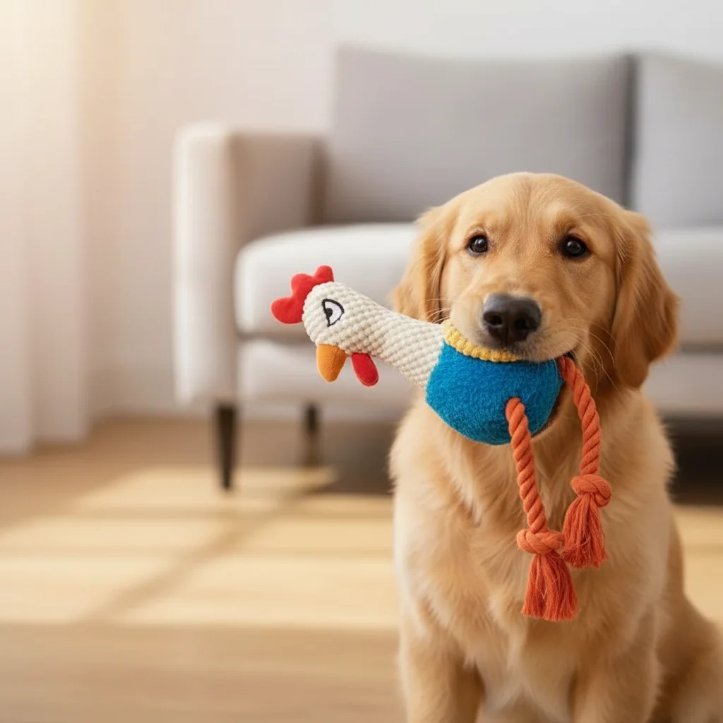Plüsch Hahn Hund Beißen Seil Hund Spielzeug Sicher Langlebig Geflochtene Biss Hund Kauen Spielzeug Beständig Welpen Molaren Reinigung Zähne Baumwolle Seil