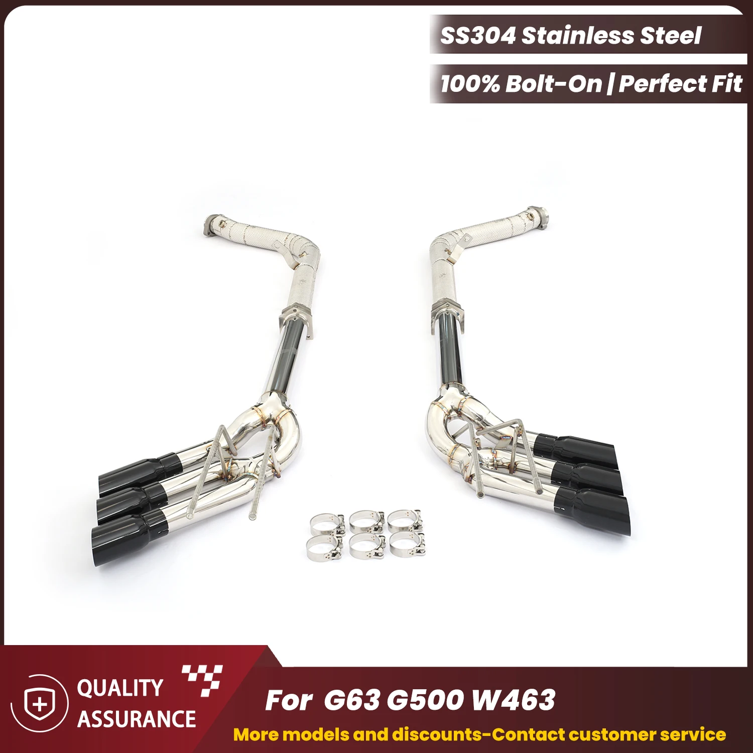 

Stainless Steel Catback Exhaust For Mercedes G63 G500 W463 Brutal Exhaust Sound Performance Upgrade