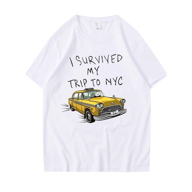 Tom Holland Same Style Tees I Survived My Trip To NYC Print Tops  Casual Streetwear Men Women Unisex Fashion T Shirt