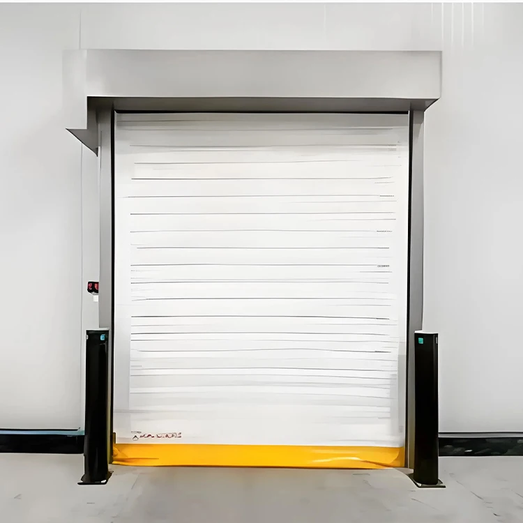 Customization Automatic Industrial High Speed PVC Modern Fire Prevention Rolling Door With Clear Transparent Fabric Window