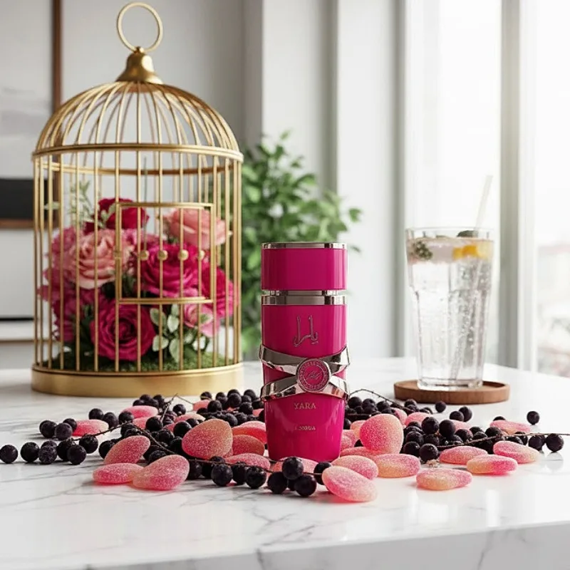 Yara Set de regalo de perfume para mujer 4 × 25 ml de larga duración Parfum Floral Frutado Gourmand Colección con notas de jazmín ámbar de almizcle de vainilla