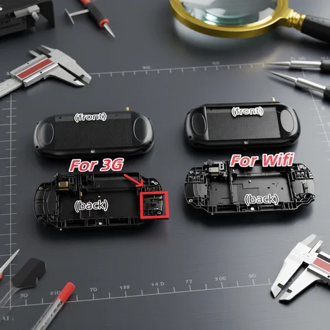 Original Wifi Version Bottom Case for PSVITA1000 PSV 1000 CUH-1000 Game 3G WIFI Back Cover Shell with Touch Panel Housing