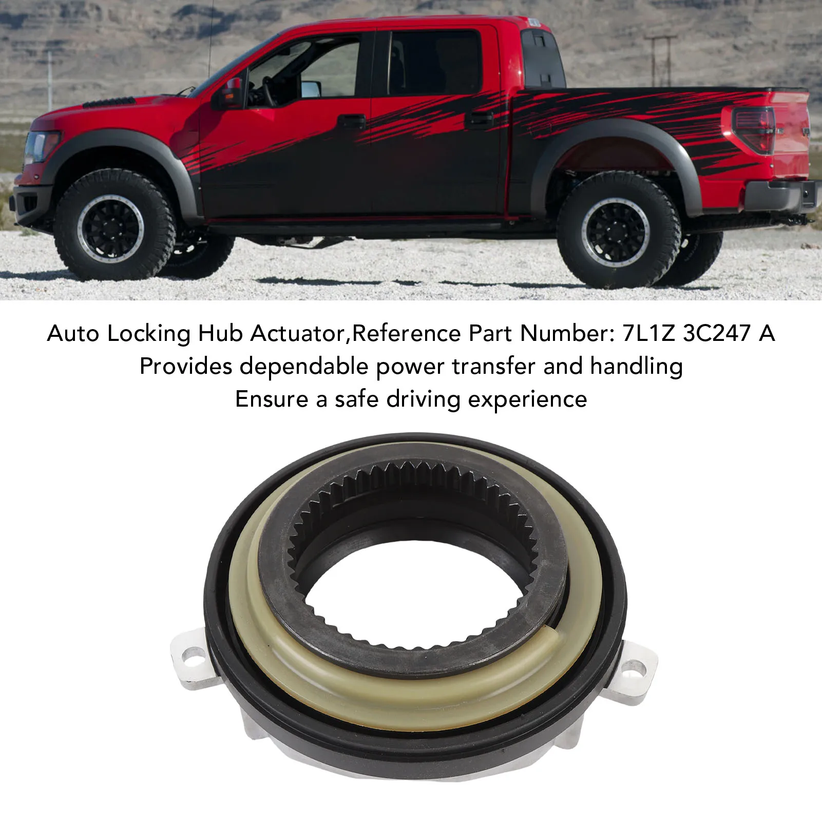 Actuador de buje de bloqueo 4WD, actuador de eje de buje de bloqueo automático 7L1Z 3C247 A, estructura fuerte, reemplazo de actuador de buje de bloqueo 4WD de Metal