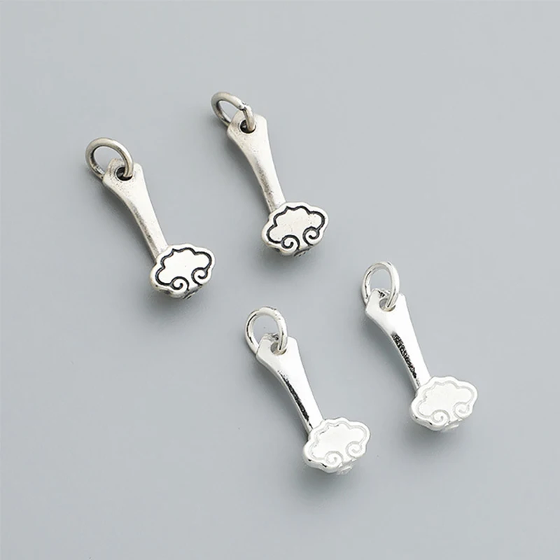 1pc 925 Sterling Silver Chinese Magic Charms 18x7.5mm Lucky Silver Pendants For Women Men DIY Jewelry Bracelets Earrings Crafts