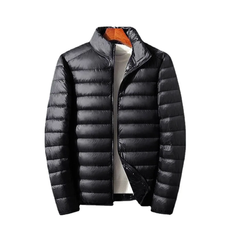 New Men's Winter Slim Down Jacket Fashionable Warm Foldable Waterproof Windproof Breathable Outerwear Big Size Men Hoodie Jacket