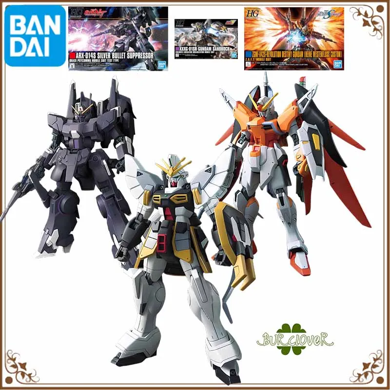 

Bandai Original GUNDAM HG Series XXXG-01SR GUNDAM SANDROCK ARX 014S SILVER BULLET SUPPRESSOR Аниме Фигурка Сборная модель