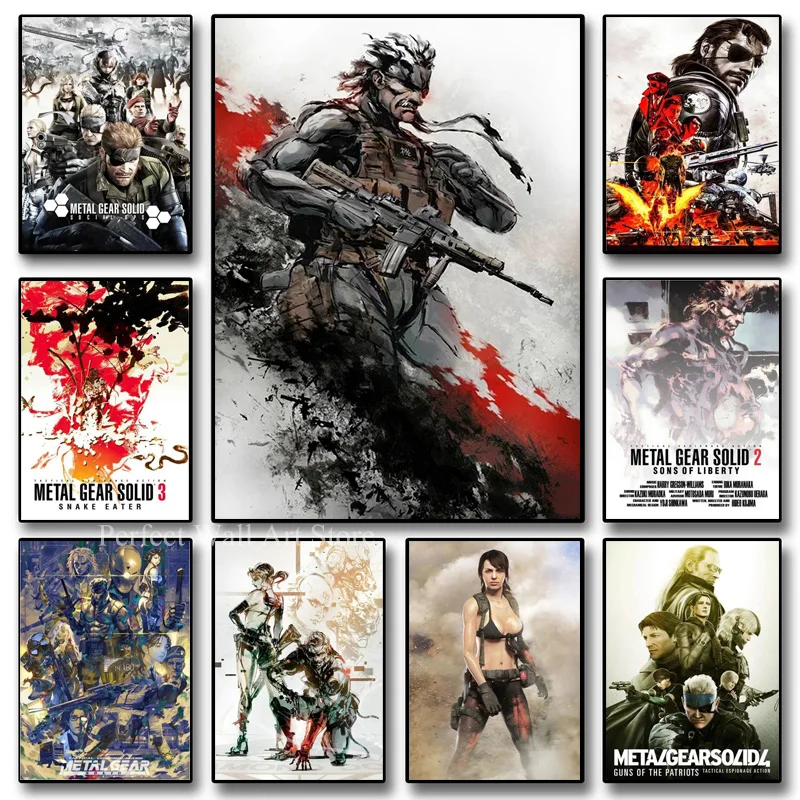 Video Game Metal Gear Solid MGS Snake Girl Posters Merchandise Canvas Painting HD Pictures Print Wall Art Living Room Home Decor