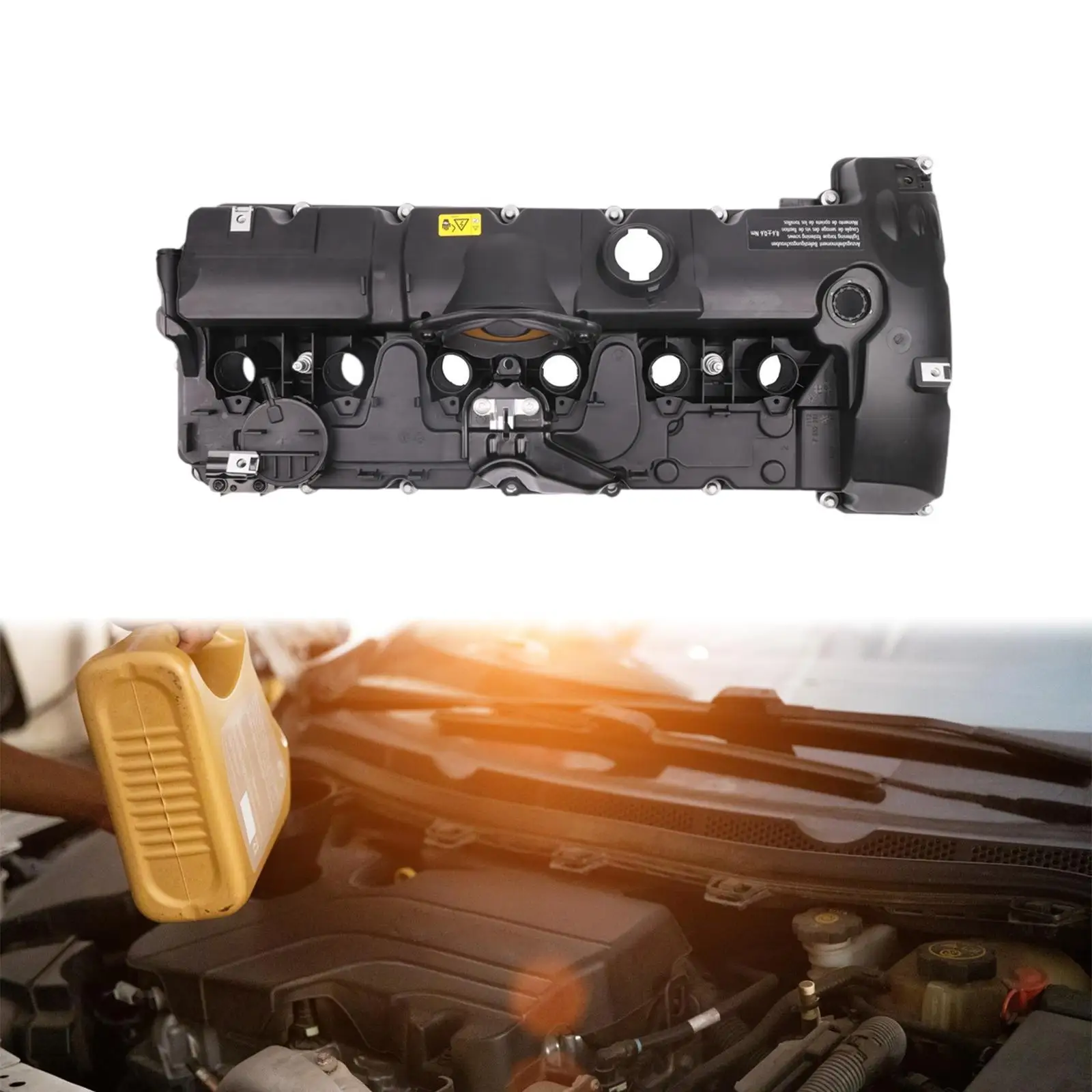 

Engine Valve Cover 11127552281 Professional Easy to Install Spare Parts Replacement High Performance Accessory for BMW 528i
