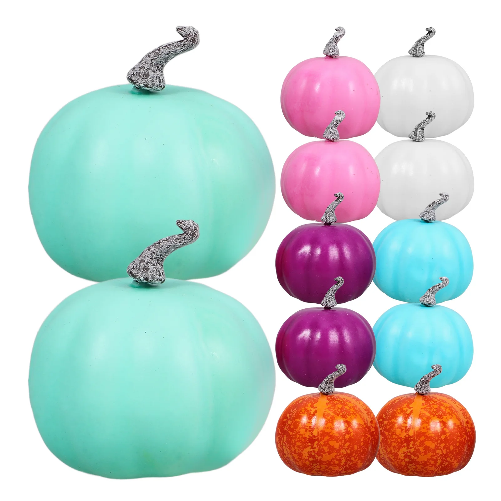 

12Pcs Artificial Foams Mini Pumpkins Realistic Pumpkin Decor for Halloween Fall Harvest Festival Decoration Foams Mini Pumpkin