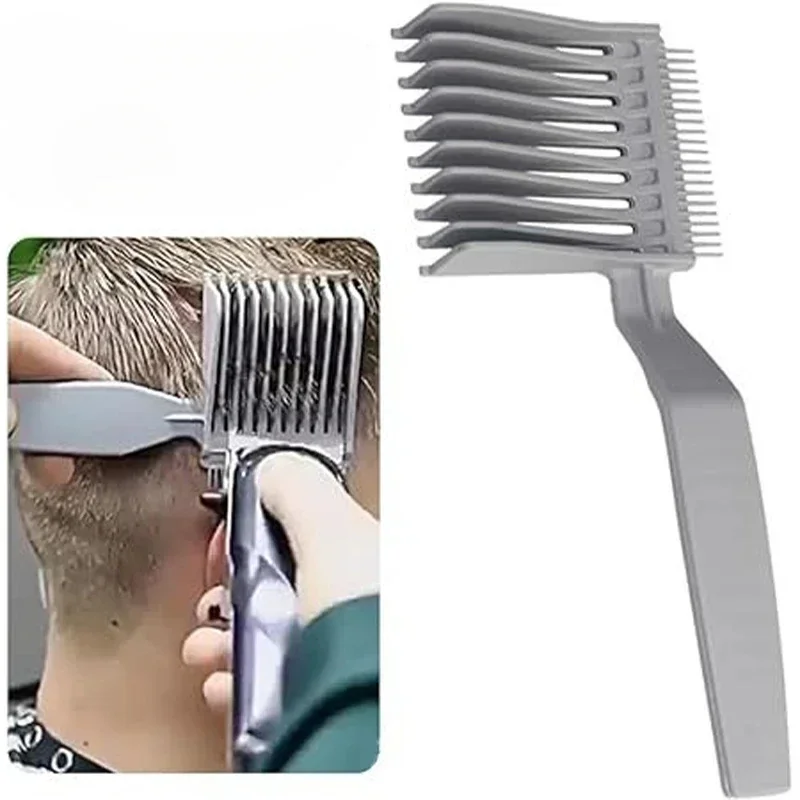 Novo cortador de cabelo masculino pentes de cabelo planos salões de beleza anti-estático aparar borda corte push e pentear