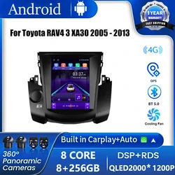For Toyota RAV4 3 XA30 2005 - 2013 For screen Car Radio Multimedia Video Player Navigation GPS Android 16 DSP WIFI 4G
