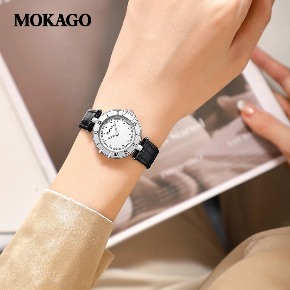 Retro Elegant Woman Watches Quartz Japanese Genuine Leather Wrist Watch Business Classic Fashion Ladies Watch with Roman Number