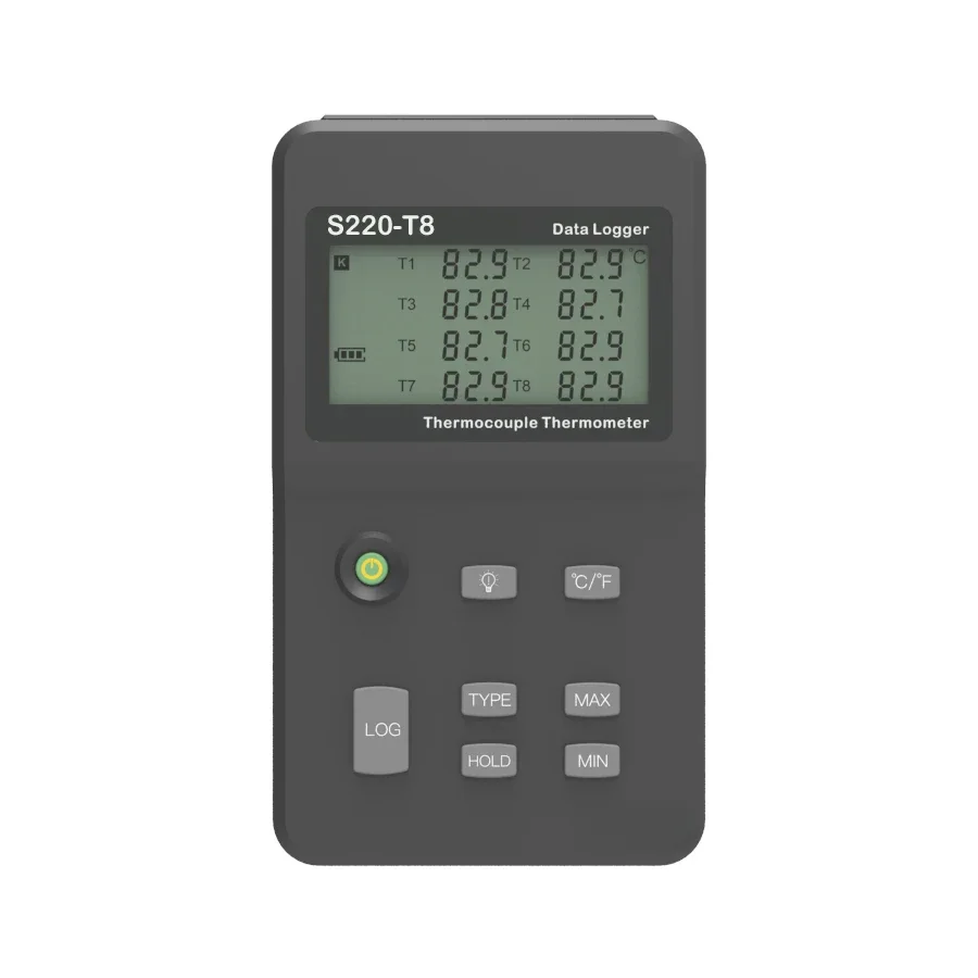 8 Channel Thermocouple Thermometer Data Logger