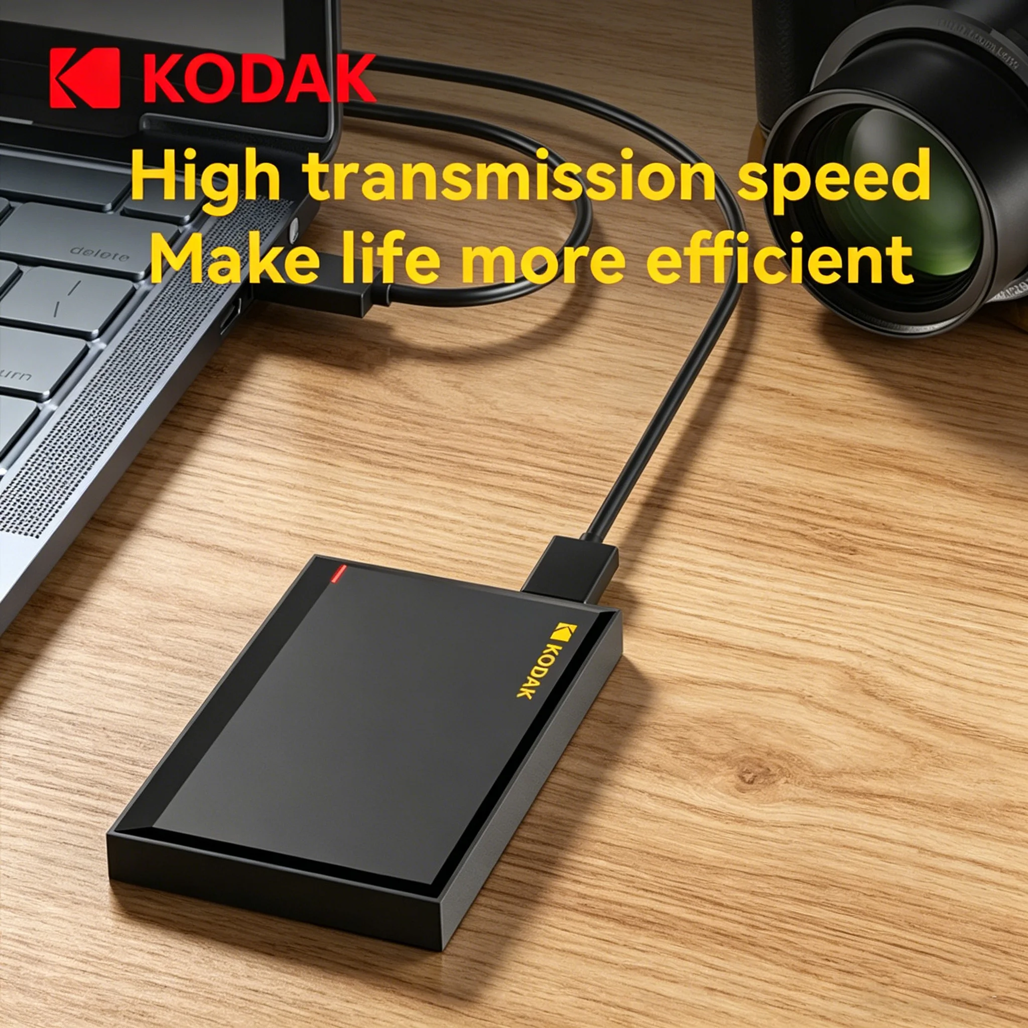 Kodak P190 USB3.0 Portable External Hard Drive 5Gbps 500GB 1T 2T Lightweight PHDD for PC Tablets PS5 XBOX Laptop Desktop