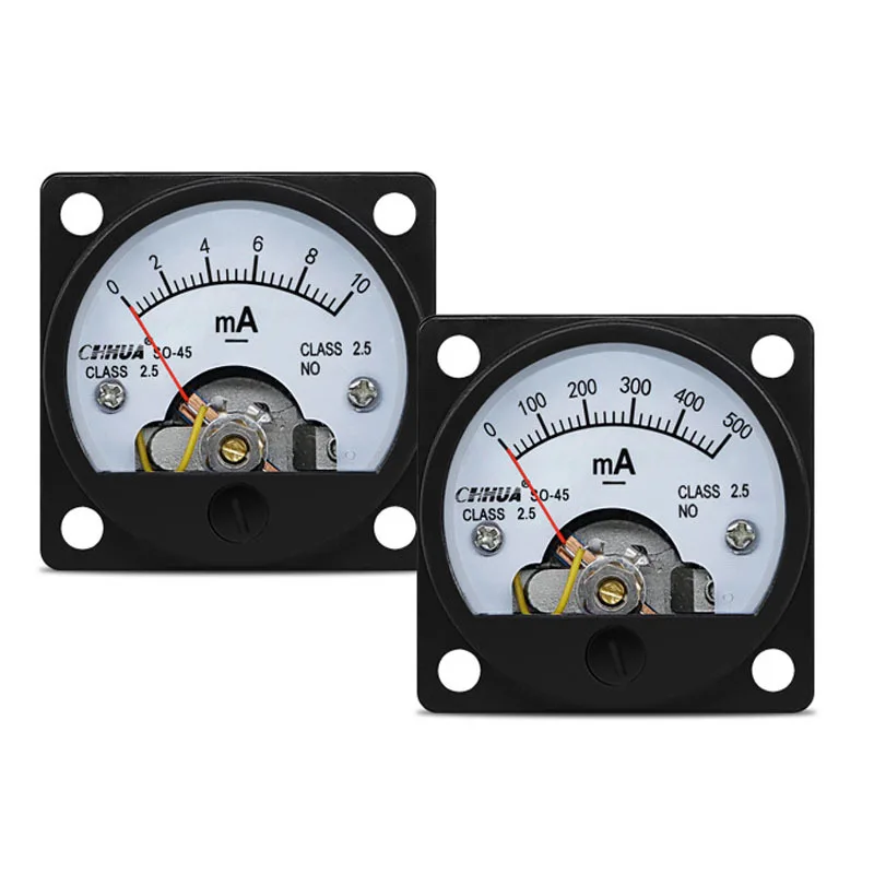 SO-45 DC AC Milliampere Meter 1mA 5mA 10mA 20mA 30mA 50mA 100mA 150mA 200mA 300mA 500mA 1000mA Pointer Meter Current Meter