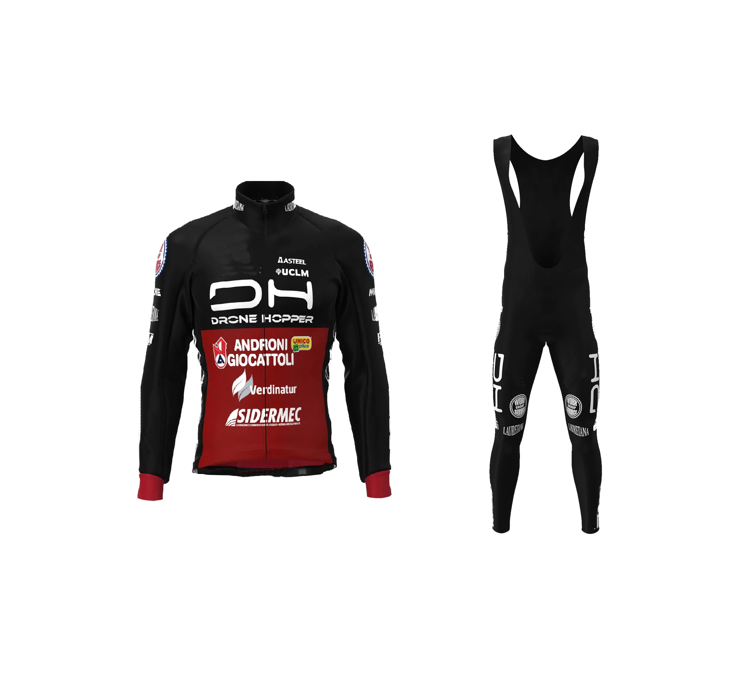 

SPRING SUMMER 2022 DRONE HOPPER ANDRONI Team Cycling Jersey Long Sleeve Bicycle Clothing With Bib PANTS Ropa Ciclismo