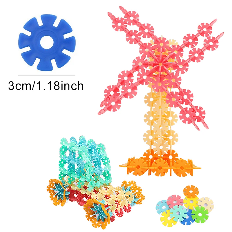 60/100/200 шт. разные цвета, блоки в виде снежинок, 2 стиля в наличии, игра для родителей и детей, аксессуары для распознавания цвета детского сада ZYF