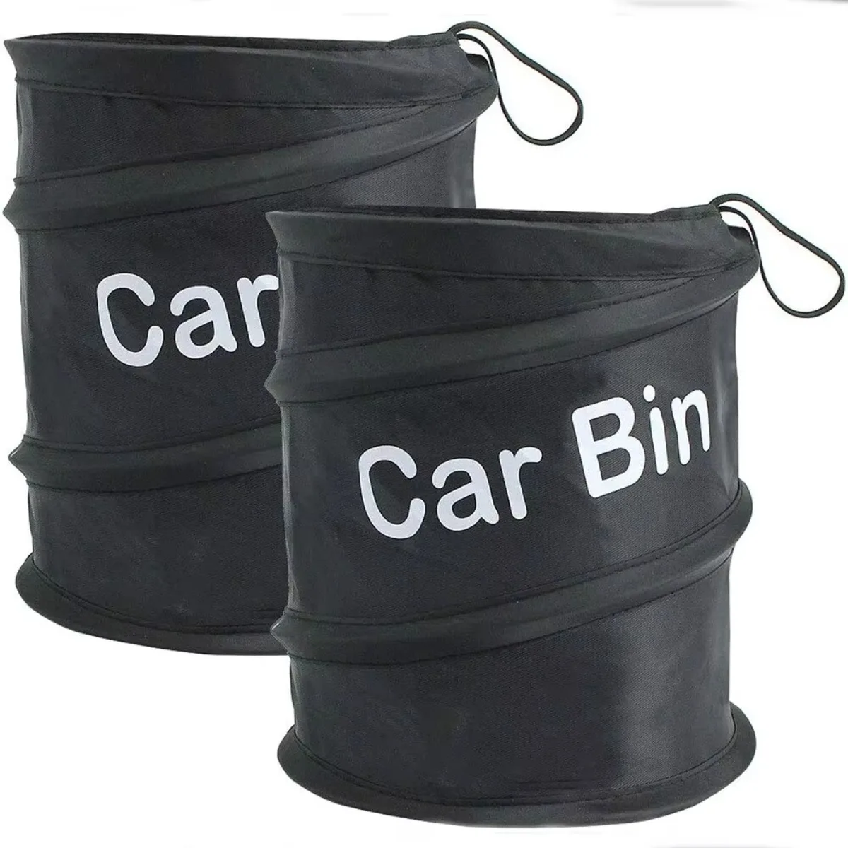 Portable Car Garbage Can Foldable Pop Up Waterproof Waste Bag Uses For Vehicle Auto Interior