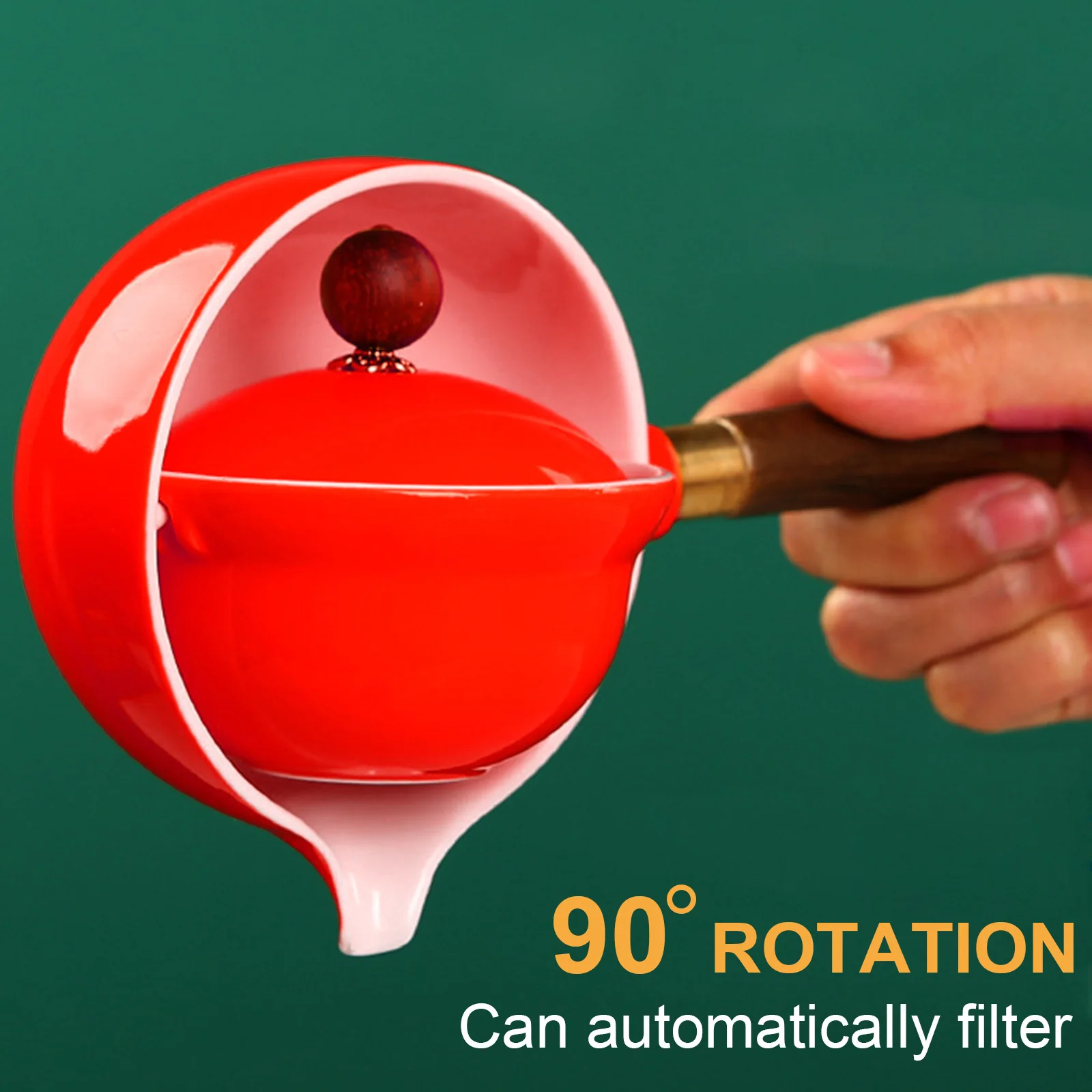 

1Pcs Stainless Steel Ceramic Filter Tea Kettle Long Handle Household Heating Portable Tea Pot Filter Practical Kettle