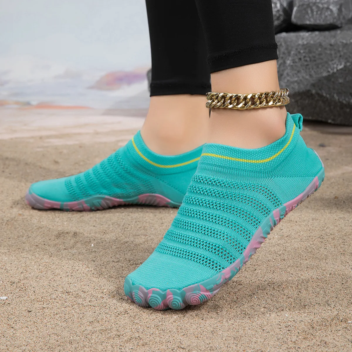 Indoor Swimming Fitness Sneakers Kids Outdoor Mountaineering Beach Wading Trainer Women's Couples Five-finger Socks Creek Shoes