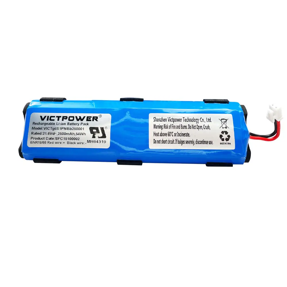 Victpower Custom Battery Pack 21.6V 2500mAh 54Wh Rechargeable Lithium Battery for Toys,Consumer Electronics,Electric Bicycles