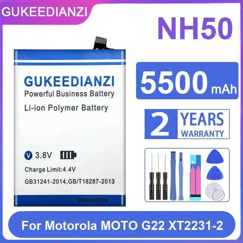 

For Motorola Moto G22 XT2231-2 Reliable Replacement Mobile Phone Battery NH50 5500Mah