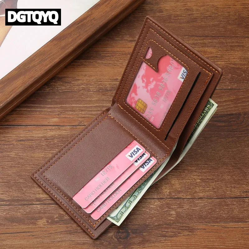 Slim Leather Wallet for Men RFID Blocking Bifold Front Pocket Wallet Minimalist Credit Card Holder Cash Money Clip