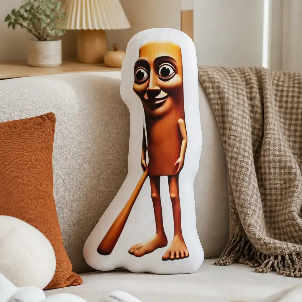 Tung Tung Tung Sahur Internet Meme Art Shaped Pillow Stuffed Cushion Funny Character Throw Pillow for Sofa Home Decor Gift