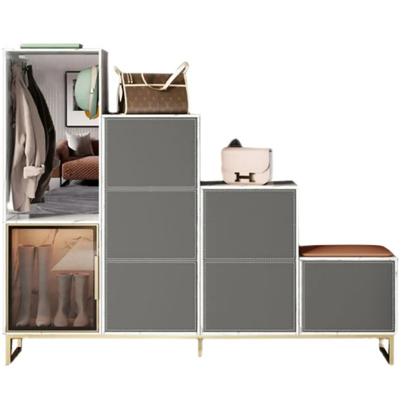 Against the wall into the home, living room partition light luxury simple modern solid wood tipping bucket cabinet