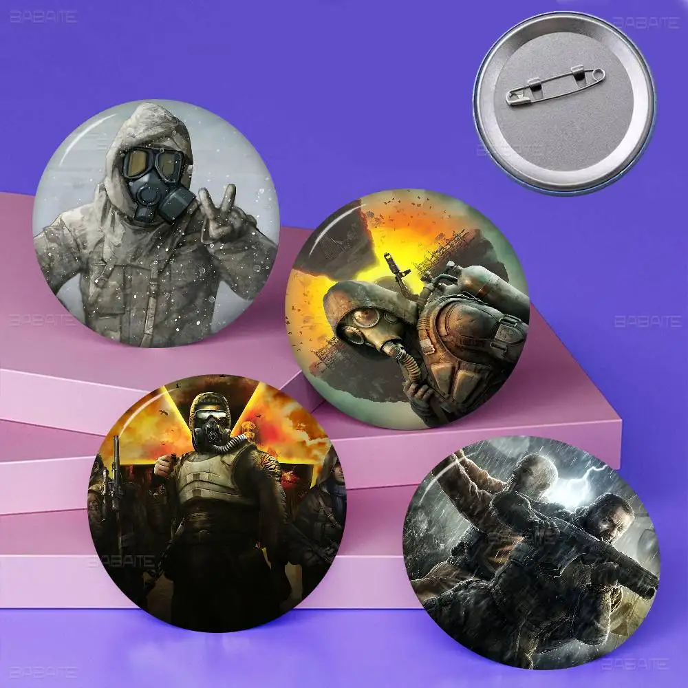 Horror Game S-Stalker Tinplate Soft Button Pin Brooch Metal Badge Custom Jewelry Accessories Hat Bag Lapel