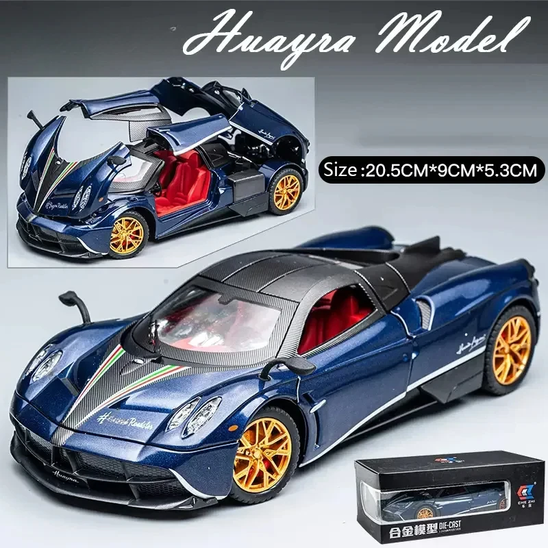 1:24 Car Alloy Car Model Super Sports Car Simulation Chinese Dragon for Pagani Children\'s Toy Car Boy Collection Decoration Gift