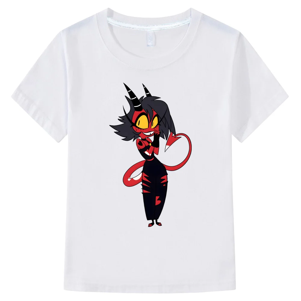 ميلي - Helluva Boss 2025NEW تي شيرت كارتوني مطبوع لطيف مانغا 100% قطن تي شيرت جمالي كارتوني للأولاد/الفتيات تي شيرت #6