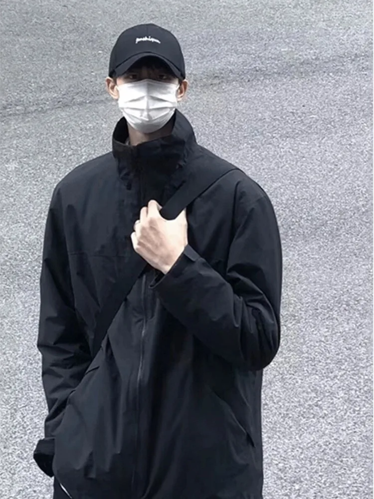 

Винтажная мужская куртка Yanen с воротником-стойкой, осенняя верхняя одежда, уличное американское функциональное пальто Bla Samurai, молодежное модное пальто