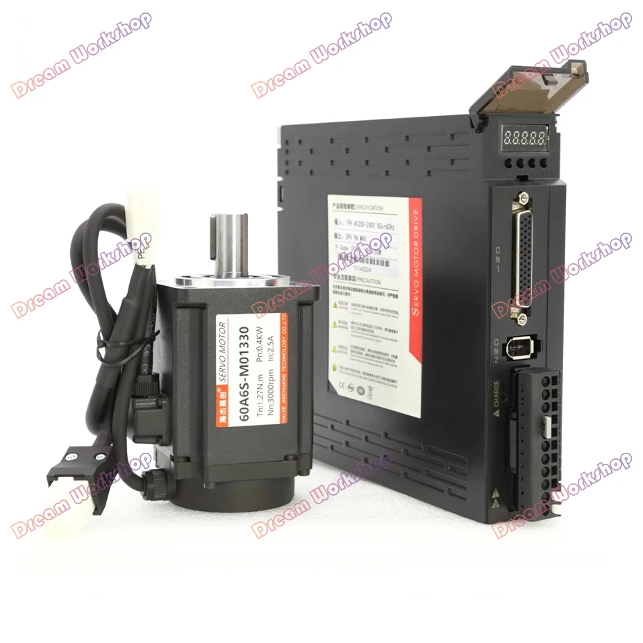 1KW/1.5KW/2KW/2.3KW/2.6KW 220V AC Servo Motor Drive Kit 2500 Line Encoder 2500rpm 130ST-M10015 M15015 Servo Motor KS-300 Drive