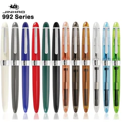 12 Colors JINHAO 992 Fountain Pen Silver Clip Luxury Writing Ink Pens Student Business Office School Supplies Stationery PK 82