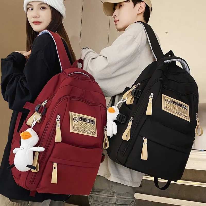 

Large Capacity Vintage School Backpack - Durable Student College Bag, Minimalist Commuter Rucksack for Daily Use