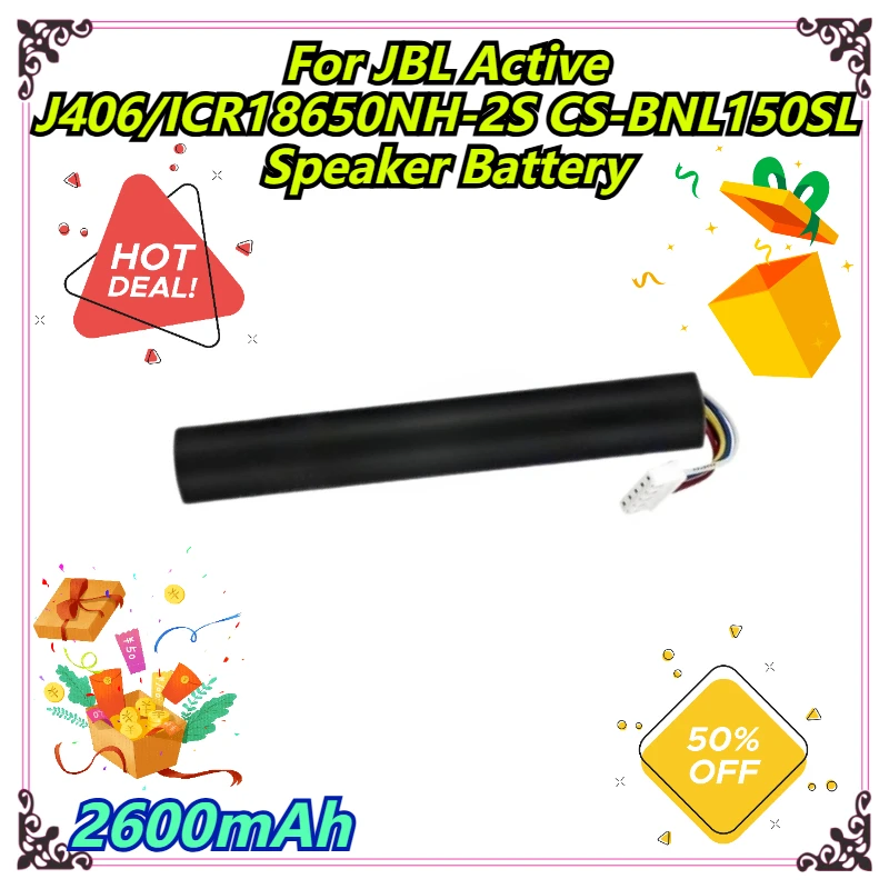 

2600mAh For JBL Active J406/ICR18650NH-2S CS-BNL150SL Speaker Battery