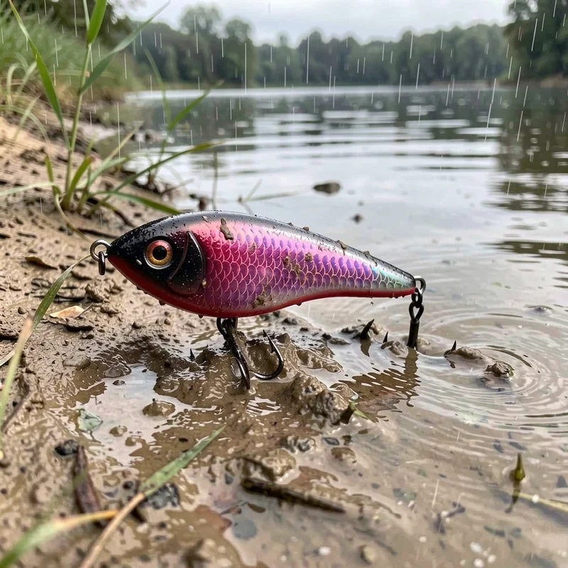 Sinking Vibration Lure with Built-in Sound Beads Strong Rattle Action for Pike and Large Bass Fishing