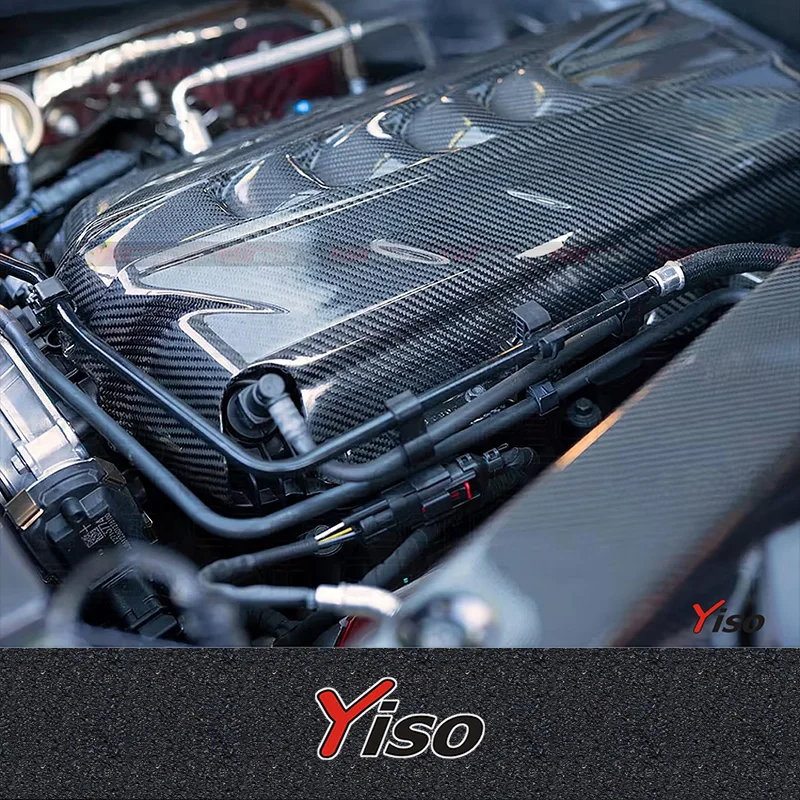 Suitable for Corvette C8 Z06 Carbon Fiber Modifications - Engine Hood Engine Cover Engine Shell