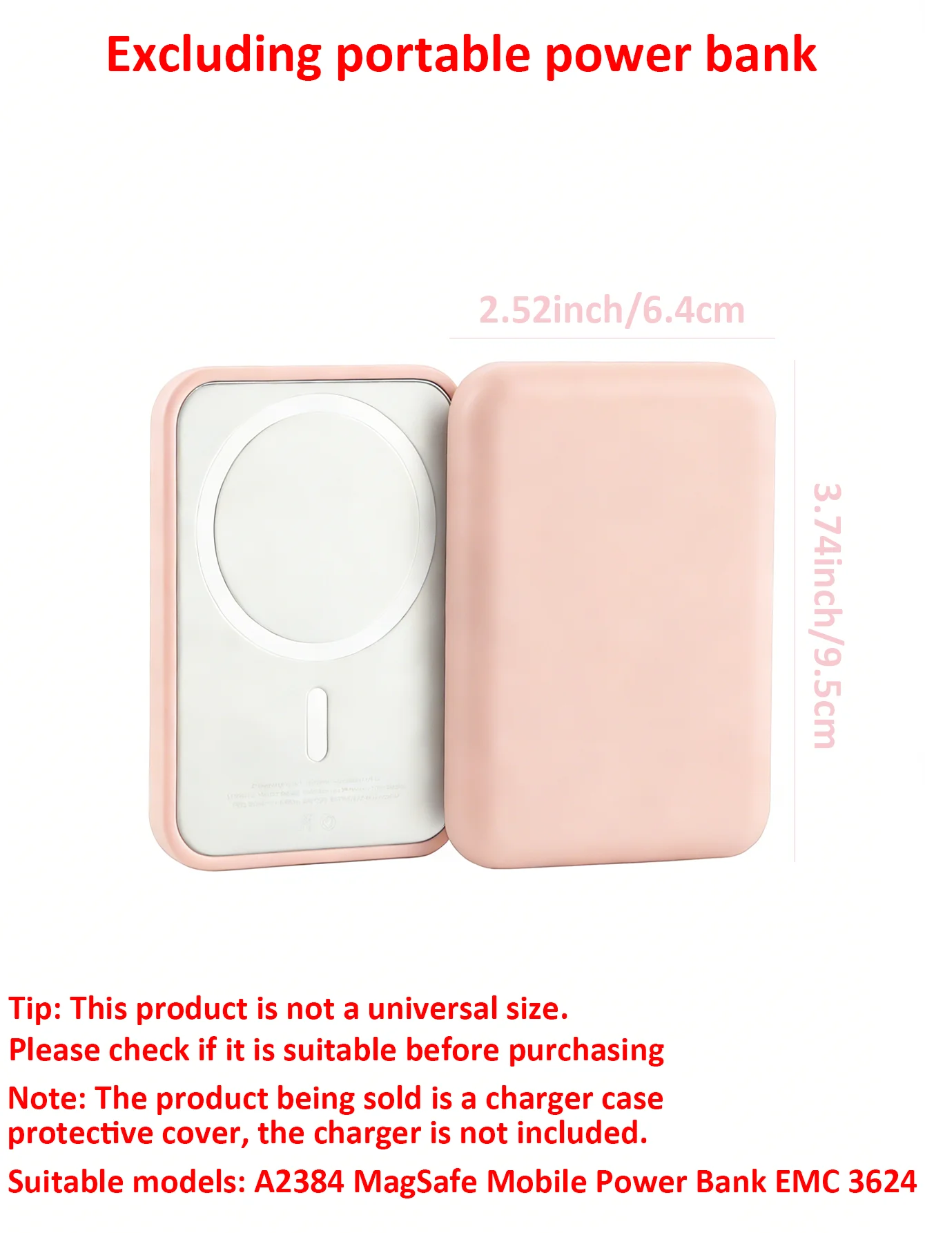 3Pcs Silicone Case Compatible with Magsafe Battery Case, Magsafe Battery Case Cover, Scratch-Resistant, Anti-Spillage, Anti-Drop image 2