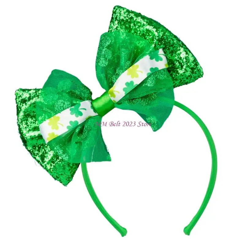 49ME Festival Irish Themed Plastic Hair Band for Saint Patrick's Day Celebrations Comfortable Lightweight Headwear Accessory
