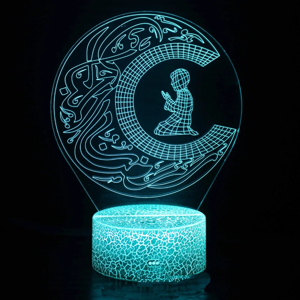 Led Night Light Kids Decorative Lights Battery USB Desk Table Lamp Colors Changing Decoration Ramadan Gift for Family Friends