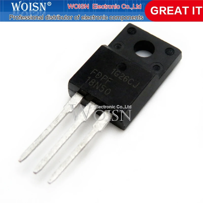 5pcs/lot FQPF18N50 FDPF18N50 18N50 TO-220F In Stock