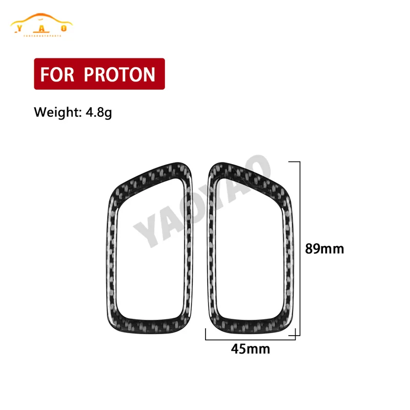 

Real Carbon Fiber Dashboard Side Air Outlet A-Pillar Panel Trim Cover Stickers For Proton X50 Geely Coolray 2019-2025