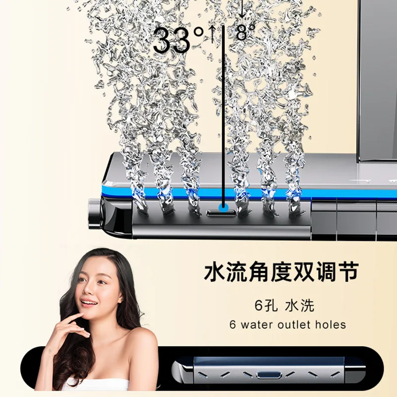 Blanco crema simple, ducha, ducha, hogar, inteligente, temperatura constante, pantalla digital SPA cintura trasera